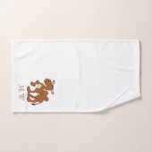 Bactrisches Kamel-Design mit Monogramm Badhandtuch Set (Handtuch)