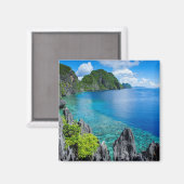 Bacuit Archipelago Seascape Magnet (Vorderseite/Rückseite)