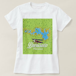 Bacurato Mexiko See Karte T-Shirt