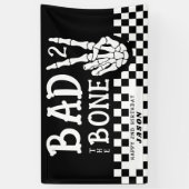 Bad 2 the Bone Skeleton 2nd Birthday Party Banner (Vertikal)