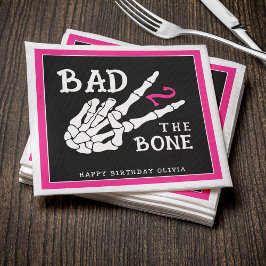 Bad 2 the Bone Skeleton 2nd Birthday Party Serviette
