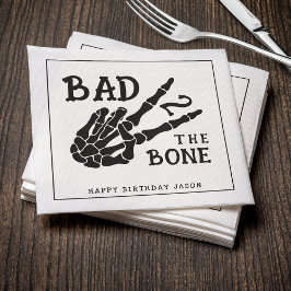 Bad 2 the Bone Skeleton 2nd Birthday Party Serviette