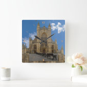 Bad Abbey. Quadratische Wanduhr (Zuhause)