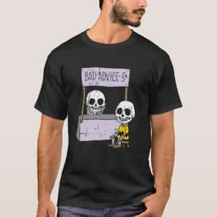 Bad Advice Skeleton Halloween Funny Bones Skulls T-Shirt
