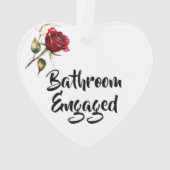 Bad Aktiv/Verlobte Rote Rose Ornament (Rückseite)