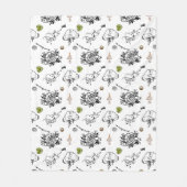 Bad and Boo-jee Gothic Halloween Fleecedecke (Vorderseite)