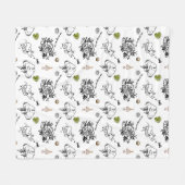 Bad and Boo-jee Gothic Halloween Fleecedecke (Vorderseite (Horizontal))