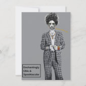 Bad and Boo-Jee Gothic Halloween-Party Einladung (Vorderseite)