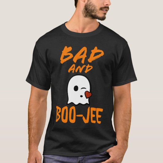 Bad and Boo Jee Niedlich Ghost Halloween Mama Kost T-Shirt (Vorderseite)