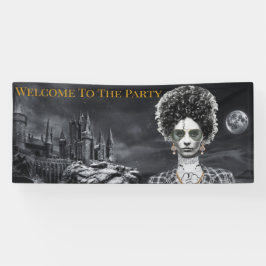 Bad and Boojee Gothic Halloween-Party Banner