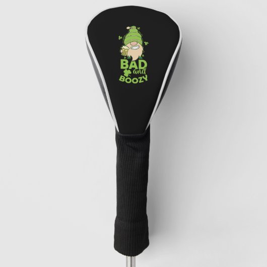 Bad and Boozy St. Patricks Day Golf Headcover (Vorderseite)