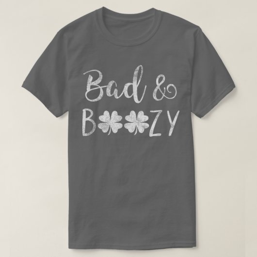 Bad and Boozy St Patricks Day Kleeblatt Green Wome T-Shirt (Design vorne)