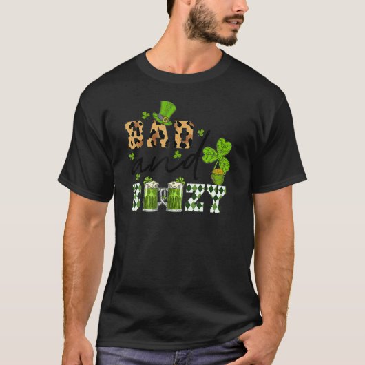 Bad and Boozy St Patrick's Day Leopard Muster Dri T-Shirt (Vorderseite)
