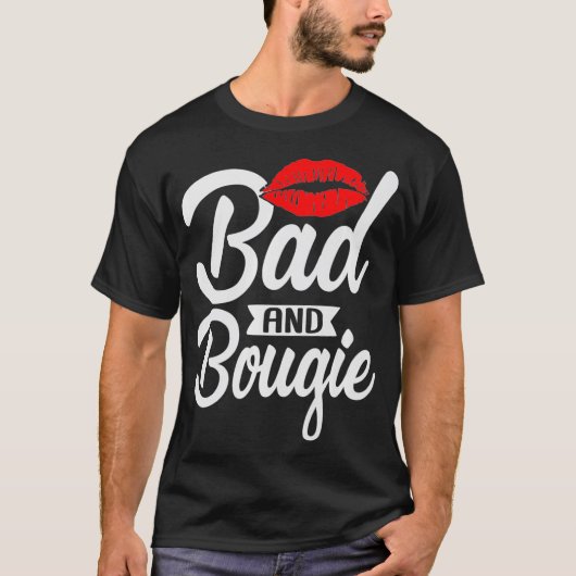 Bad and Bougie Melanin Poppin Schwarze Geschichte  T-Shirt (Vorderseite)