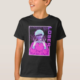 Bad Anime Boy Error Loser Vaporwave Punk Streetwea T-Shirt