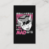 Bad Anime Girl Otaku Angry Manga Devil Visitenkarte (Vorderseite)