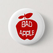 Bad Apple Fun Fruit Slogan Button (Vorderseite)