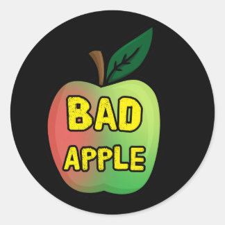 Bad Apple Runder Aufkleber