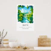 Bad Aquarell 1 Poster (Küche)
