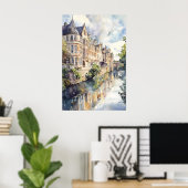 Bad Aquarell 2 Poster (Heimbüro)