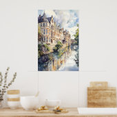 Bad Aquarell 2 Poster (Küche)