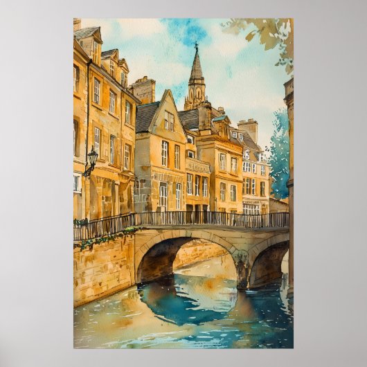 Bad Aquarell 4 Poster (Vorne)