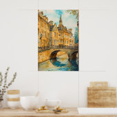 Bad Aquarell 4 Poster (Küche)