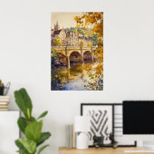 Bad Aquarell 5 Poster (Heimbüro)