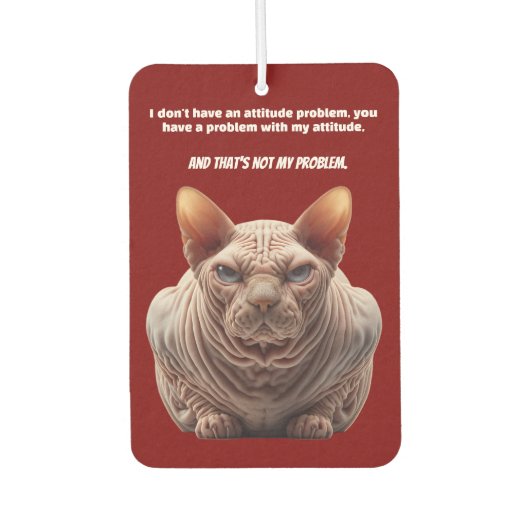 Bad Attitude Cat Autolufterfrischer (Vorderseite)