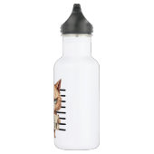 Bad Attitude Cat Mugshot - Funny Feline Design Edelstahlflasche (Rechts)