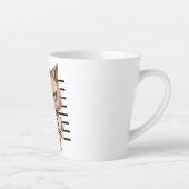 Bad Attitude Cat Mugshot - Funny Feline Design Milchtasse (Rechts)