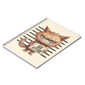 Bad Attitude Cat Mugshot - Funny Feline Design Notizblock (Linke Seite)