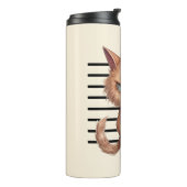 Bad Attitude Cat Mugshot - Funny Feline Design Thermosbecher (Nach links gedreht)