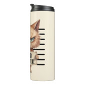 Bad Attitude Cat Mugshot - Funny Feline Design Thermosbecher (Nach rechts gedreht)