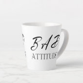 Bad Attitude, Funny Bold Quote Gift Milchtasse (Rechte Ecke)