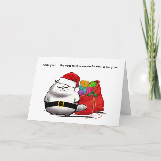 Bad Attitude Weihnachtskarte Karte (Vorderseite)