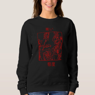 Bad Attitutions Rose Punk Soft Grunge Goth Japanis Sweatshirt