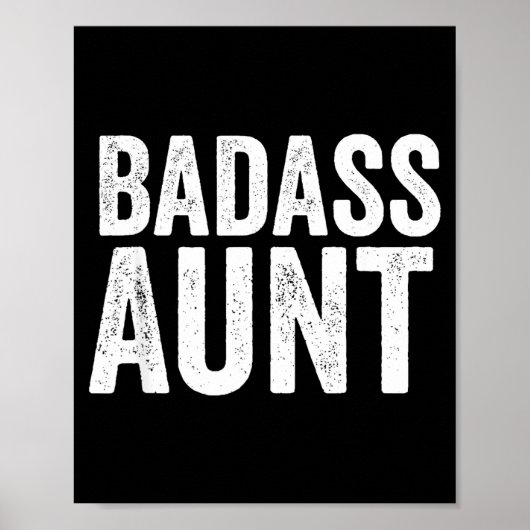 Bad Aunt Gift Funny New Aunt Idea New Niece Nephew Poster (Vorne)