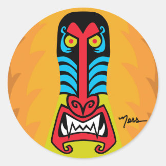 BAD-BABOON-STICKER RUNDER AUFKLEBER