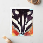 Bad Badger Mitteilungskarte (Vorderseite/Rückseite Beispiel)