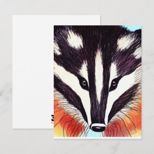 Bad Badger Mitteilungskarte (Vorne/Hinten)