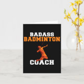 Bad Badminton Coach Karte (Gelbe Blume)