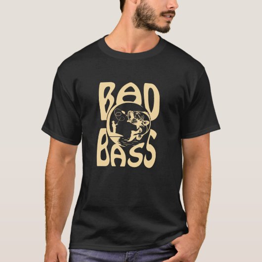 Bad Bass SVG Custome Color T-Shirt (Vorderseite)