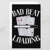 Bad Beat Loading Texas Holdem Casino Poker Briefpapier (Vorne/Hinten)