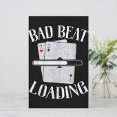Bad Beat Loading Texas Holdem Casino Poker Briefpapier (Stehend Vorderseite)