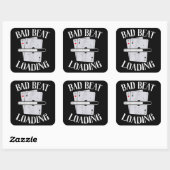 Bad Beat Loading Texas Holdem Casino Poker Quadratischer Aufkleber (Blatt)