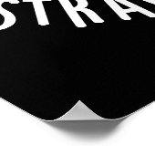 Bad Berry Puns Straw-matize Me Fruit Pun Dark BG Poster (Ecke)