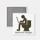 Bad Blogger Griege Magnet (Vorderseite/Rückseite)