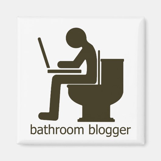 Bad Blogger Griege Magnet (Vorne)