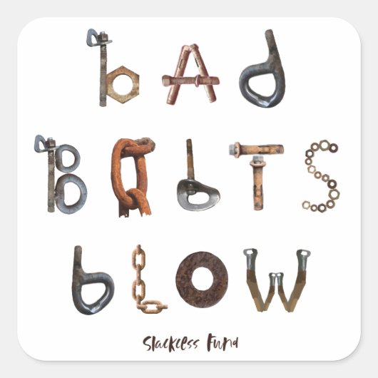 Bad Bolzen Blow - Square Stickers (Vorderseite)